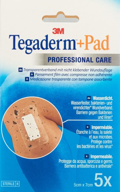 3M TEGADERM+PAD 5x7cm Wundkissen 2.5x4cm (n) 5 Stk