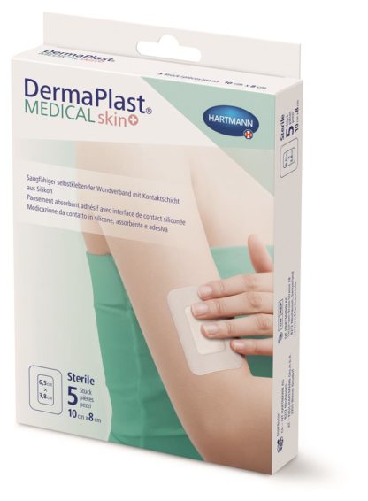 DERMAPLAST Medical skin+ 10x8cm 5 Stk