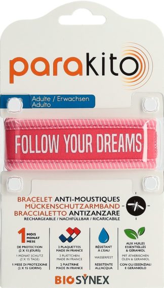 PARAKITO Armband Erwachsene Good Vibes fuchsia