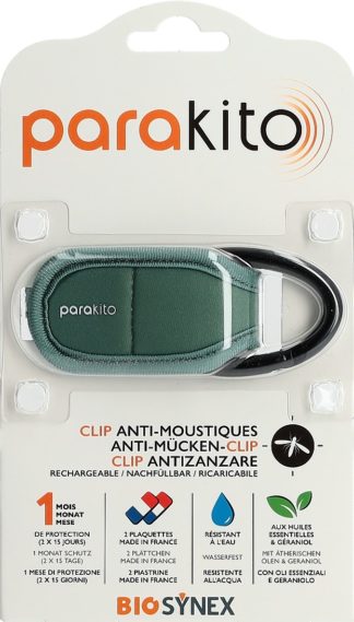 PARAKITO Klipps für Kinderwagen Rucksack kaki