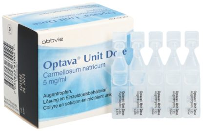 OPTAVA Unit Dose Gtt Opht 5 mg/ml 30 x 0.4 ml – Bild 3