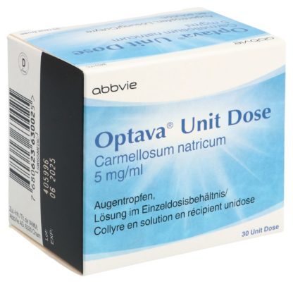 OPTAVA Unit Dose Gtt Opht 5 mg/ml 30 x 0.4 ml – Bild 2