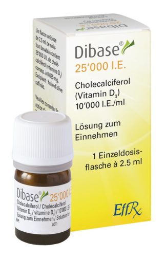 DIBASE Lös 25000 IE Fl 2.5 ml