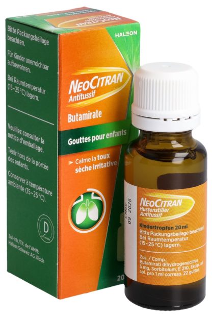 NEOCITRAN Hustenstiller Tropfen 5 mg/ml Kind 20 ml – Bild 6
