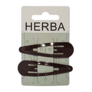 HERBA Clips 6.8cm havanna 2 Stk