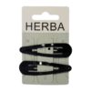 HERBA Clips 6.8cm schwarz 2 Stk