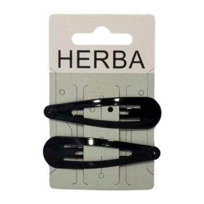 HERBA Clips 6.8cm schwarz 2 Stk