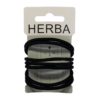 HERBA Haarbinder 5cm schwarz 8 Stk