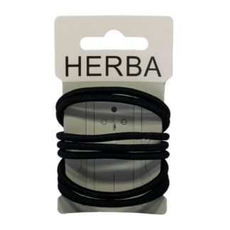 HERBA Haarbinder 5cm schwarz 8 Stk