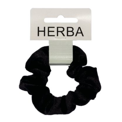 HERBA Scunci 9cm Samt schwarz