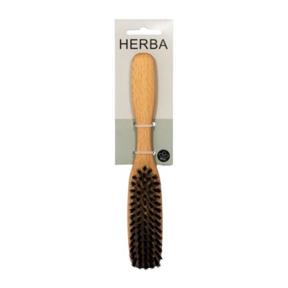 HERBA Haarbürste Wildschweinborsten oval Buche FSC