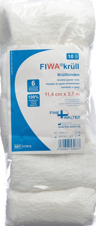 SMEDICO Krüllbinde 11.4cmx3.7m unsteril 10 Stk