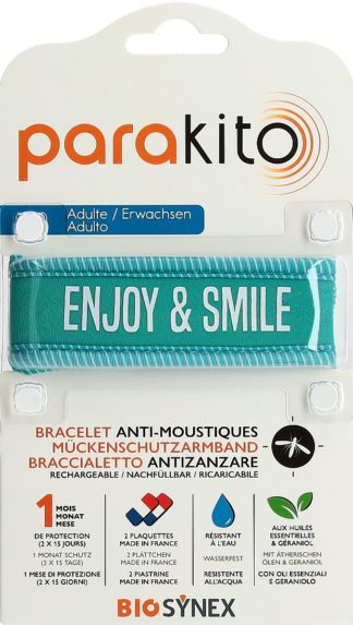 PARAKITO Armband Erwachsene Enjoy and Smile blau