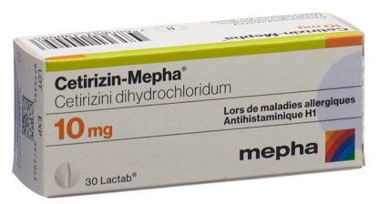 CETIRIZIN Mepha Lactab 10 mg 30 Stk – Bild 2
