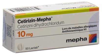 CETIRIZIN Mepha Lactab 10 mg 50 Stk – Bild 2