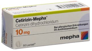 CETIRIZIN Mepha Lactab 10 mg 50 Stk