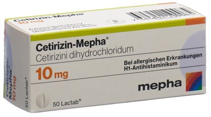 CETIRIZIN Mepha Lactab 10 mg 50 Stk