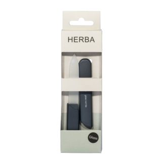 HERBA Glasnagelfeile mit Schutzkappe 13cm grafit