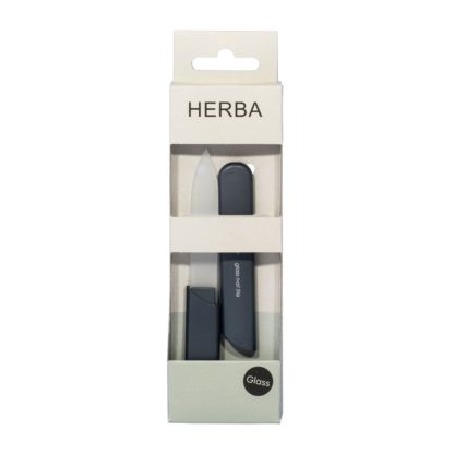 HERBA Glasnagelfeile mit Schutzkappe 13cm grafit