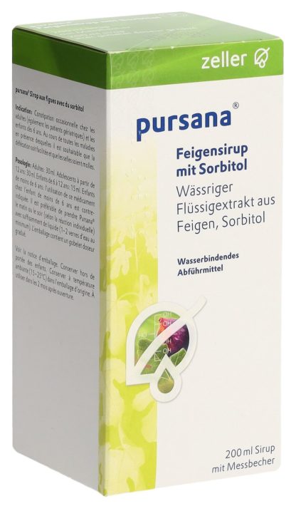 PURSANA Feigensirup mit Sorbitol 200 ml – Bild 3