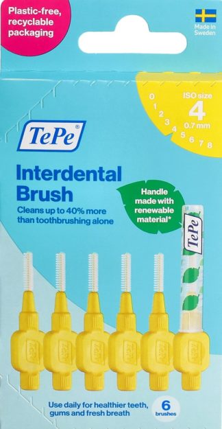 TEPE Interdental Brush 0.7mm gelb 6 Stk