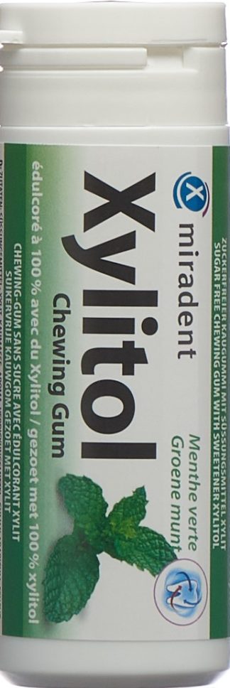 MIRADENT Xylitol Kaugummi Spearmint 30 Stk