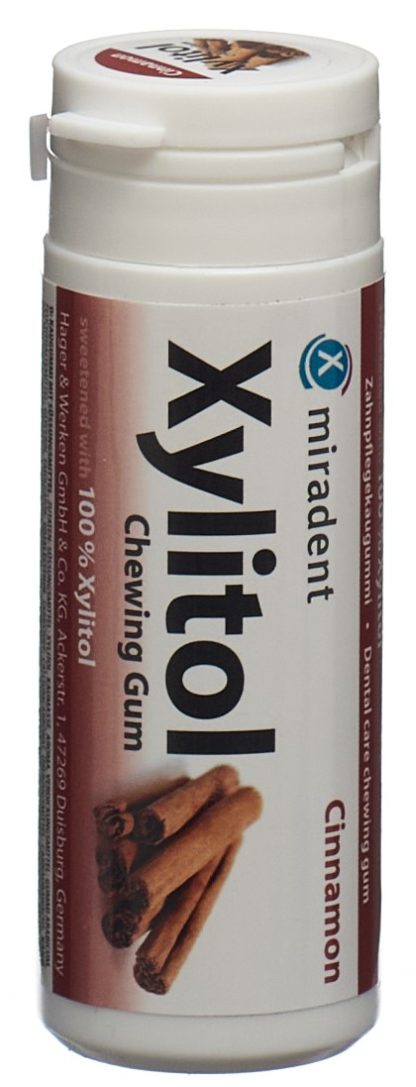 MIRADENT Xylitol Kaugummi Zimt 30 Stk – Bild 2