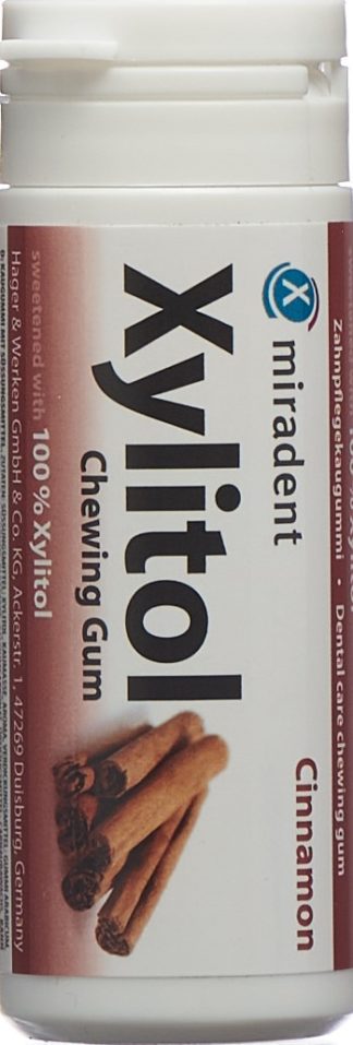 MIRADENT Xylitol Kaugummi Zimt 30 Stk
