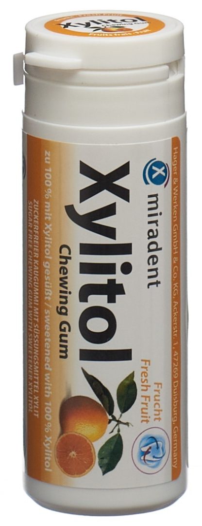 MIRADENT Xylitol Kaugummi Frucht 30 Stk – Bild 2