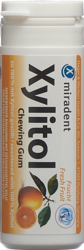 MIRADENT Xylitol Kaugummi Frucht 30 Stk