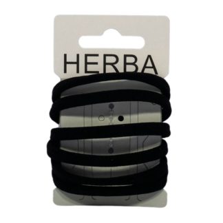 HERBA Haarbinder 5.6cm schwarz 6 Stk