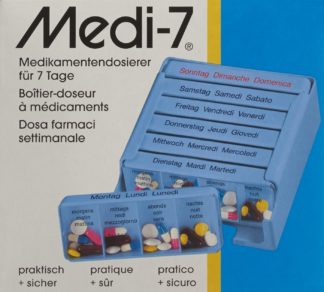 MEDI-7 Medikamentendosierer 7 Tage D/F/I blau