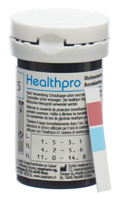 HEALTHPRO-X1 Blutzucker-Teststreifen 50 Stk – Bild 3