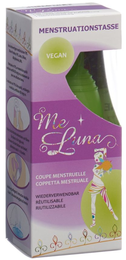 ME LUNA Menstruationstasse Classic S Ring Grün – Bild 2