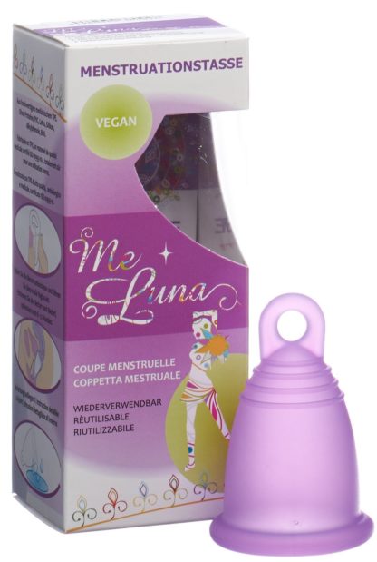 ME LUNA Menstruationstasse Classic M Ring Violett – Bild 3