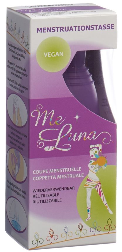 ME LUNA Menstruationstasse Classic M Ring Violett – Bild 2