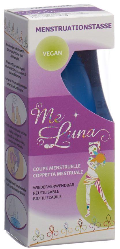 ME LUNA Menstruationstasse Classic L Ring Blau – Bild 2