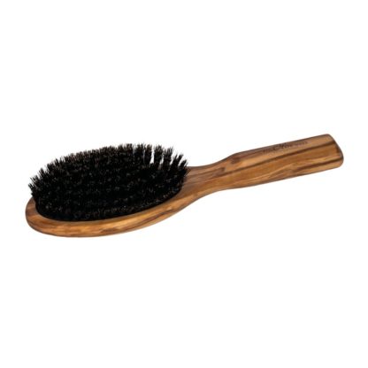 HERBA Olivenholzbürste Wildschweinbo Pneum oval – Bild 2