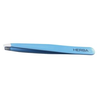 HERBA Pinzette schräg Inox himmelblau glossy