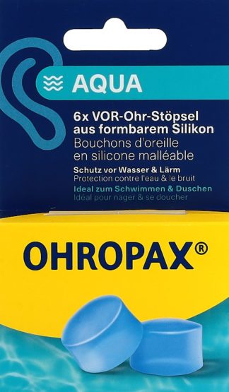 OHROPAX Ohrstöpsel Silicon Aqua 6 Stk