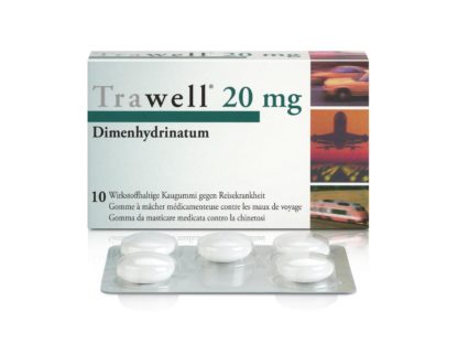 TRAWELL Kaugummi Dragées 20 mg 10 Stk – Bild 2