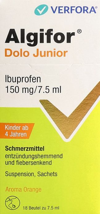 ALGIFOR Dolo Junior 150 mg/7.5ml 18 Btl 7.5 ml