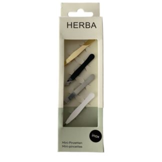 HERBA Mini Pinzetten 4-Set gold silber weiss schw