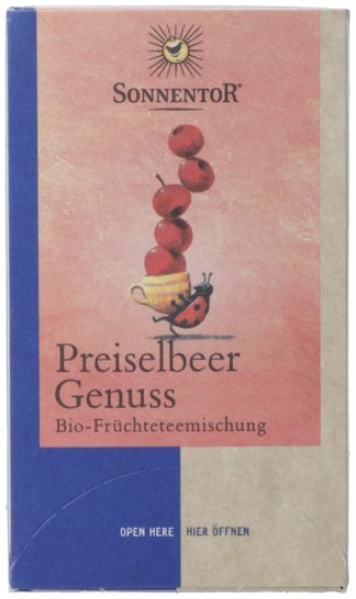SONNENTOR Preiselbeer Genuss Tee BIO 18 Stk