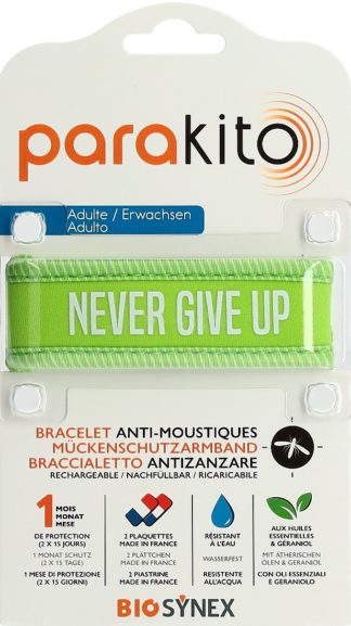 PARAKITO Armband Erwachsene Never Give Up grün