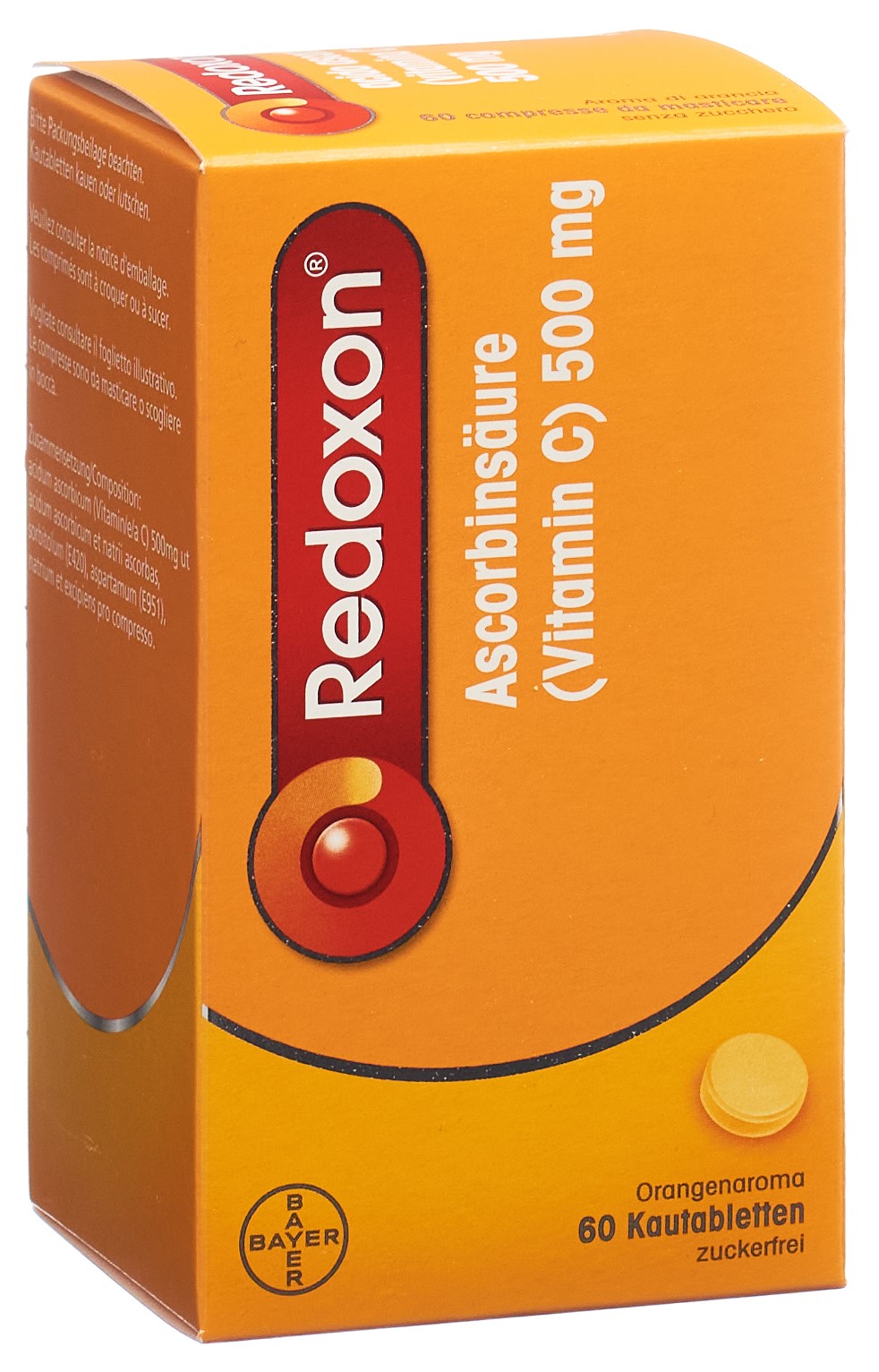 REDOXON Kautabl 500 mg Orange zuckerfrei 60 Stk – Bild 3