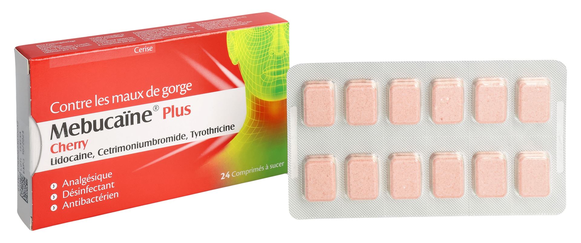 MEBUCAÏNE Plus Cherry Lutschtabl 24 Stk – Bild 6