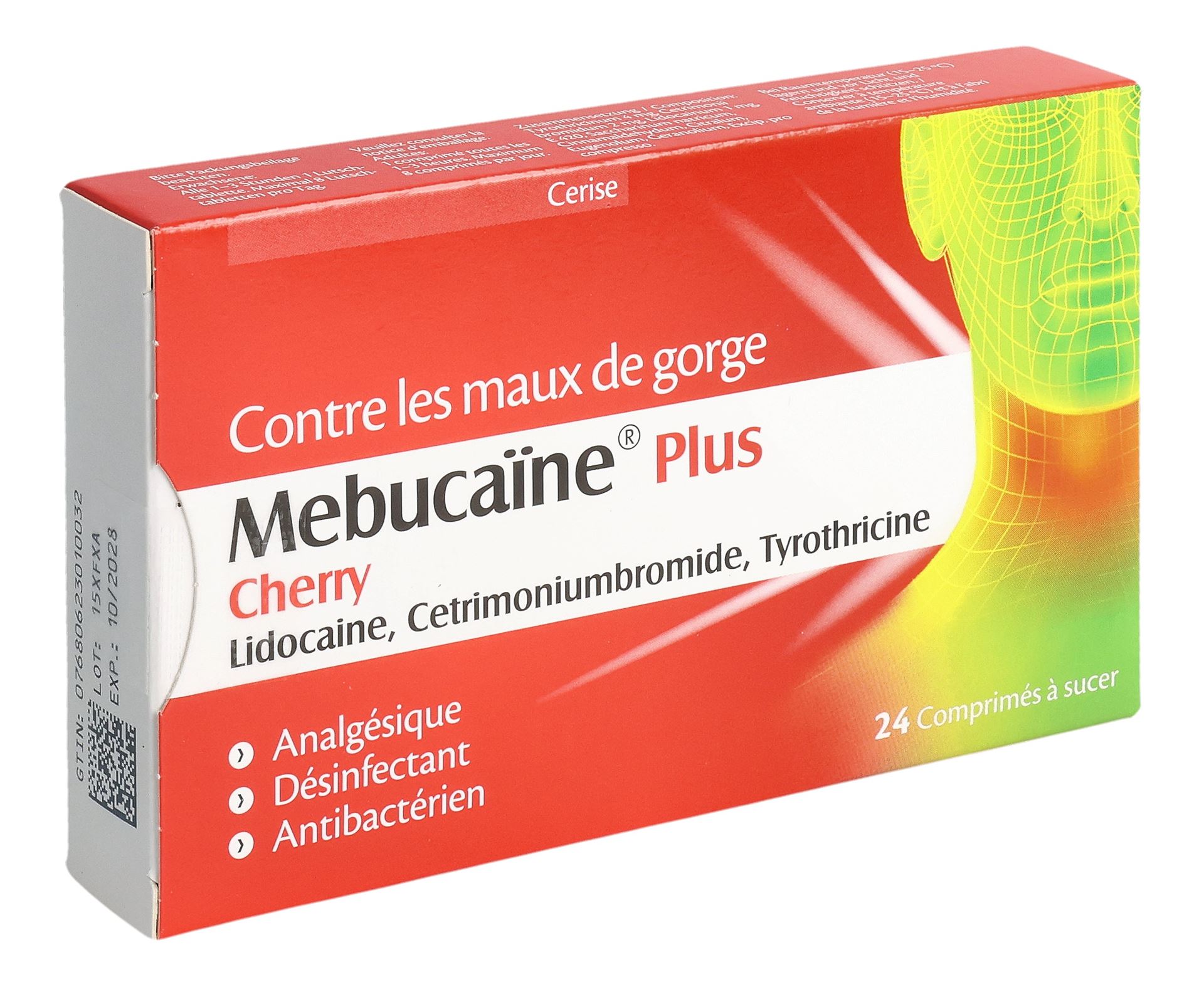 MEBUCAÏNE Plus Cherry Lutschtabl 24 Stk – Bild 4