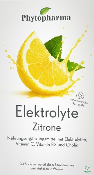 PHYTOPHARMA Elektrolyte Sticks Zitrone Box 30 Stk