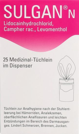 SULGAN-N Medizinal-Tüchlein in Dispenser 25 Stk